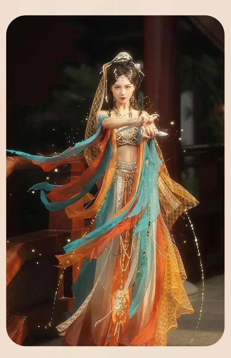 Dunhuang Feitian Western Princess Clothes Hanfu Exotic Photography Photo Chinese Style Dance Costume Hanfu Women China Clothing SS69
