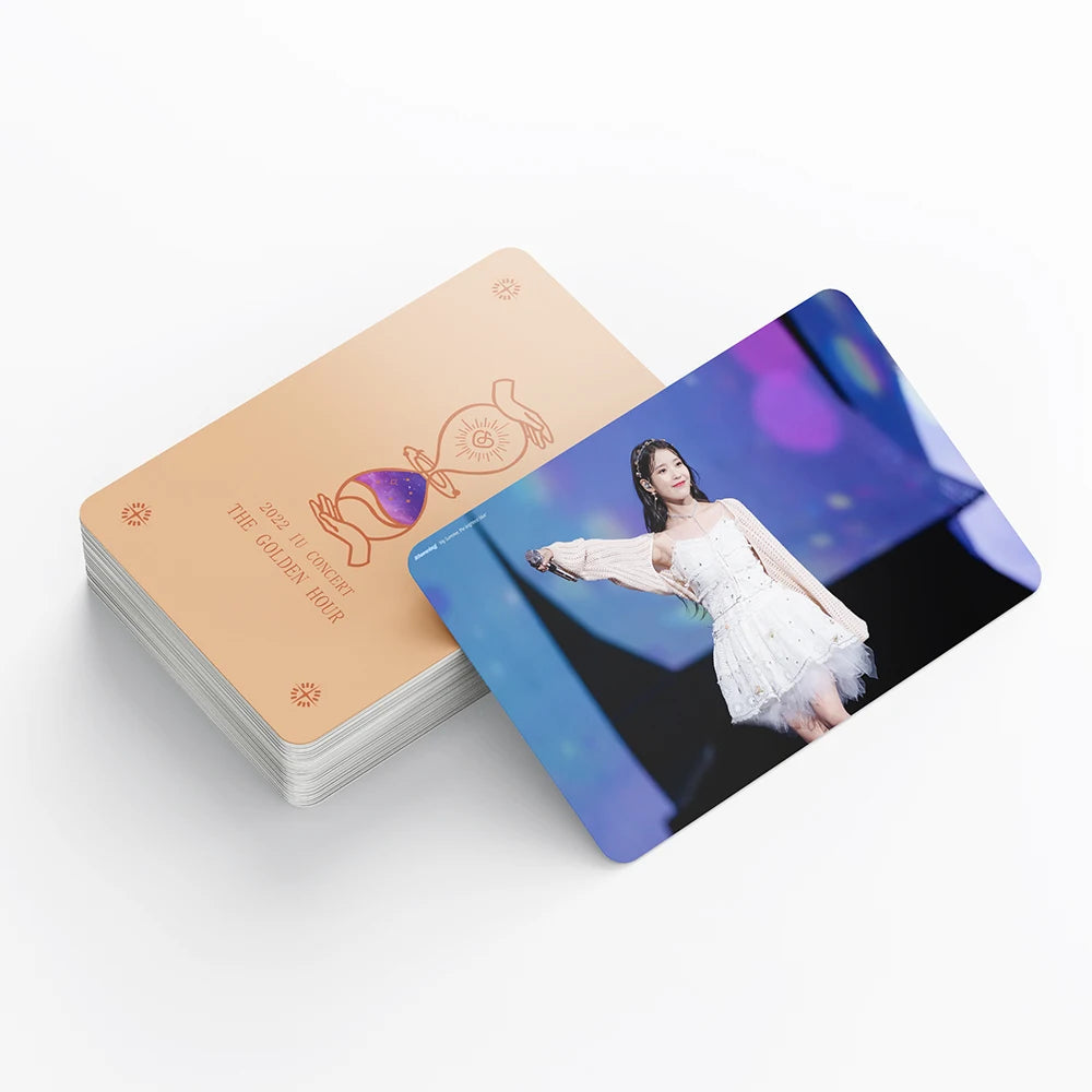 55pcs/set Kpop IU The Golden Hour Lomo Cards High quality HD Photocard for fans collection Fashion Cute Fans Gift SS69