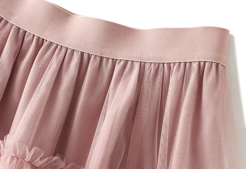 Tiered Tulle Maxi Skirt - Elegant A-Line High Waist Mesh