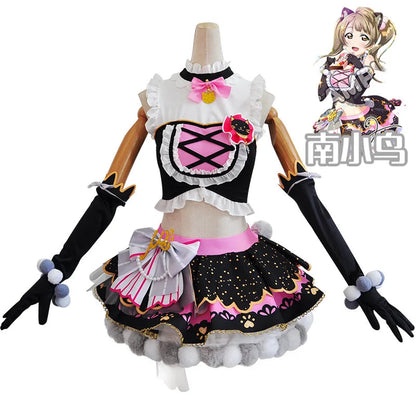 In Stock Anime LoveLive Cat Twin Tail Arcade Game 9 Characters Cosplay Costume Tojo Nozomi Nico Honoka Umi Rin Maki Eli Full Set SS69 155.69 Cat South Bird / L