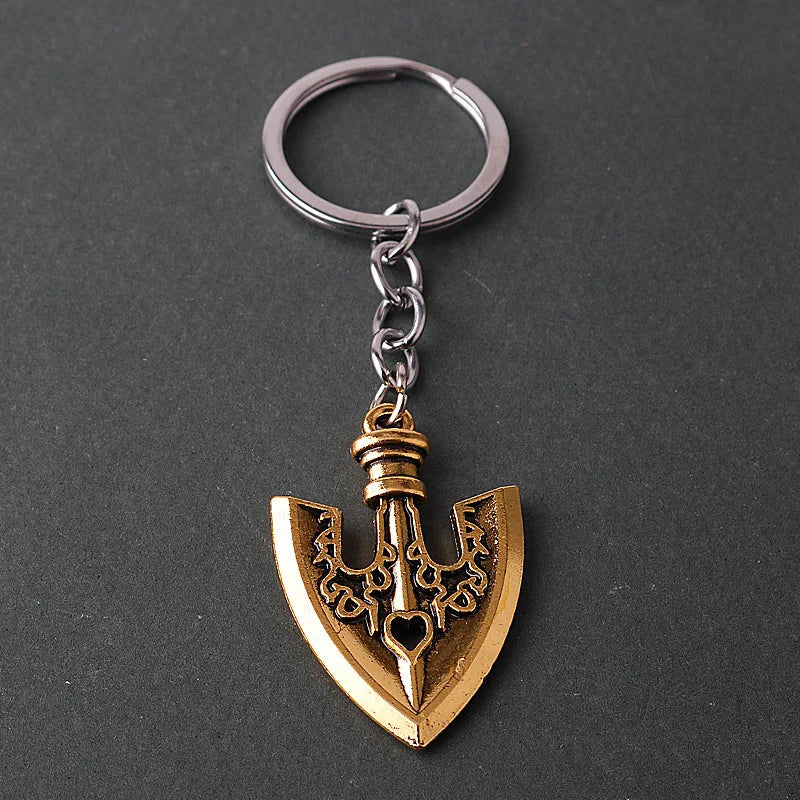 Metal Arrow Figure JoJo Bizarre Adventure Figurine Keychain Kujo Jotaro Pendant Chain Charms Key Ring Anime Jewelry Accessories