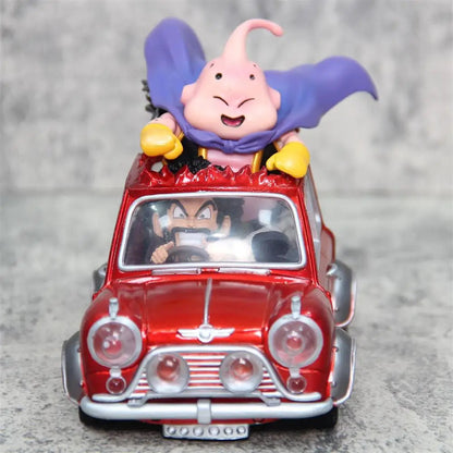 Dragon Ball Z Majin Buu Anime Figures Fat Buu Figurine Mr. Satan Drive Car 12cm Pvc Statue Model Desktop Decoration Toys Gifts SS69