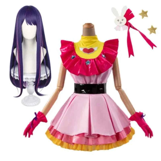 Ai Hoshino Cosplay Costume Anime OSHI NO KO Dress Lolita Skirt Uniform Halloween Party Clothes for Girl Women Kids