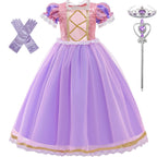 FSMKTZ Girls Rapunzel Princess Puff Sleeve Ball Gown