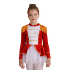 Inlzdz Women's Sequin Tassel Ringmaster Leotard Dress