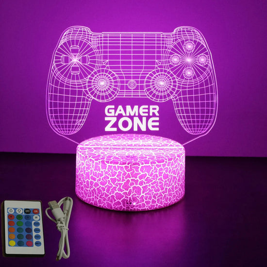 NEON GAMER 3D Lamp LED Night Light Gaming Setup RGB Children's Lamps Gamer Room Decoration Bedroom Table Lamp Personalized Gifts SS69 12.69 Cr16-Gaming 06