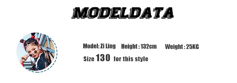 ZZL K-pop Stage Girls' Fashionable Outfit Jazz Dance Performance Suit Kids Hip-hop Fashion Costume Cool Children's Runway Wear SS69