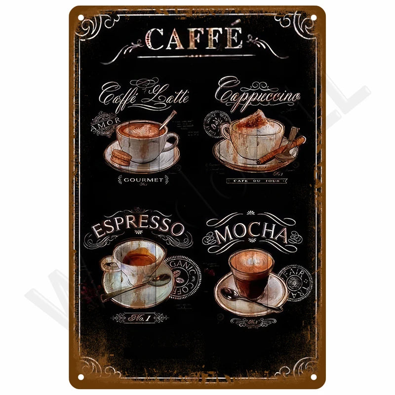 Vintage Metal Tin Sign 20x30cm Retro Wall Art for Home Bar