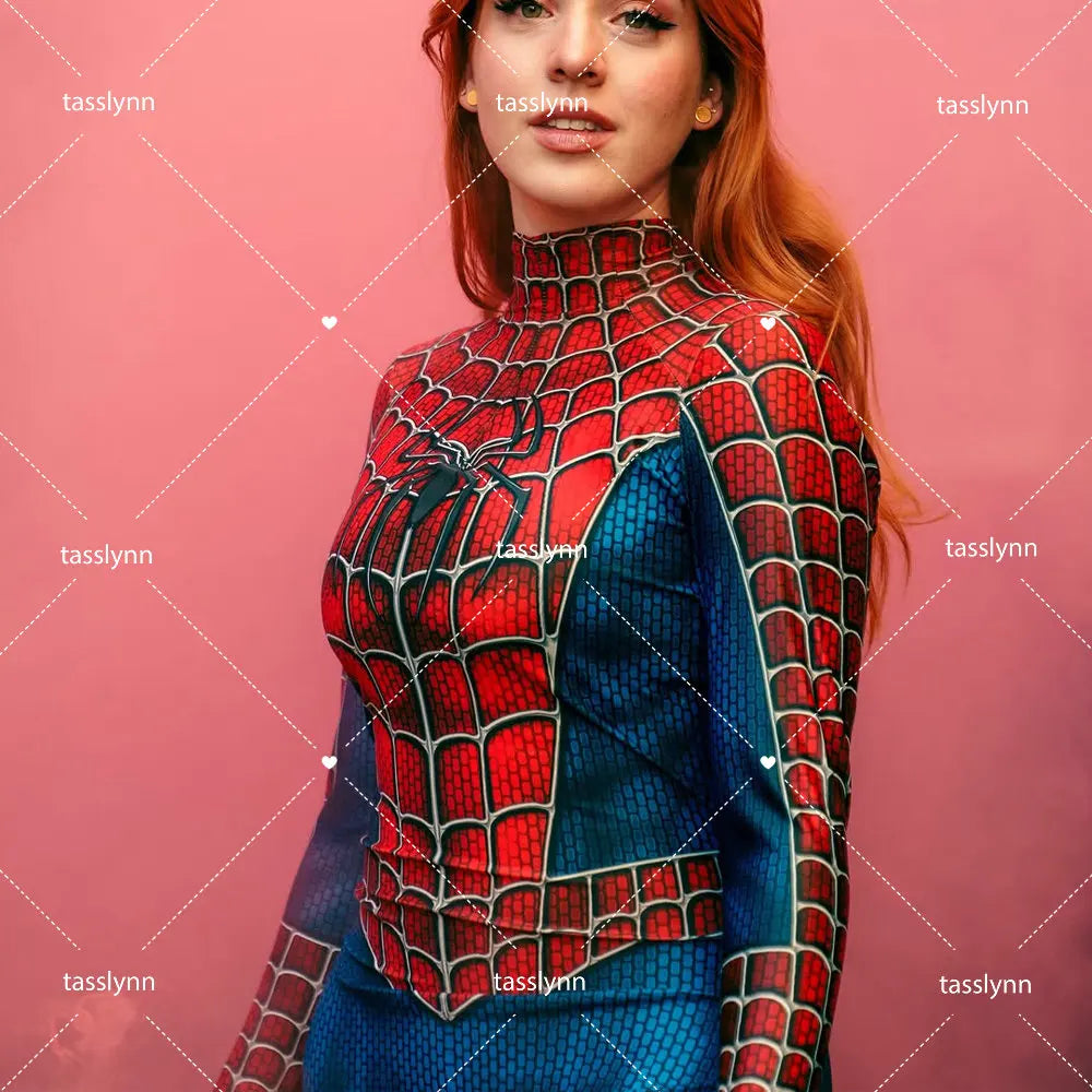 Spider Raimi Costume Zentai Suit Spandex Halloween Costumes Party Fancy Anime Clothes Geek Girl Bodysuit Spider Girl Cosplay