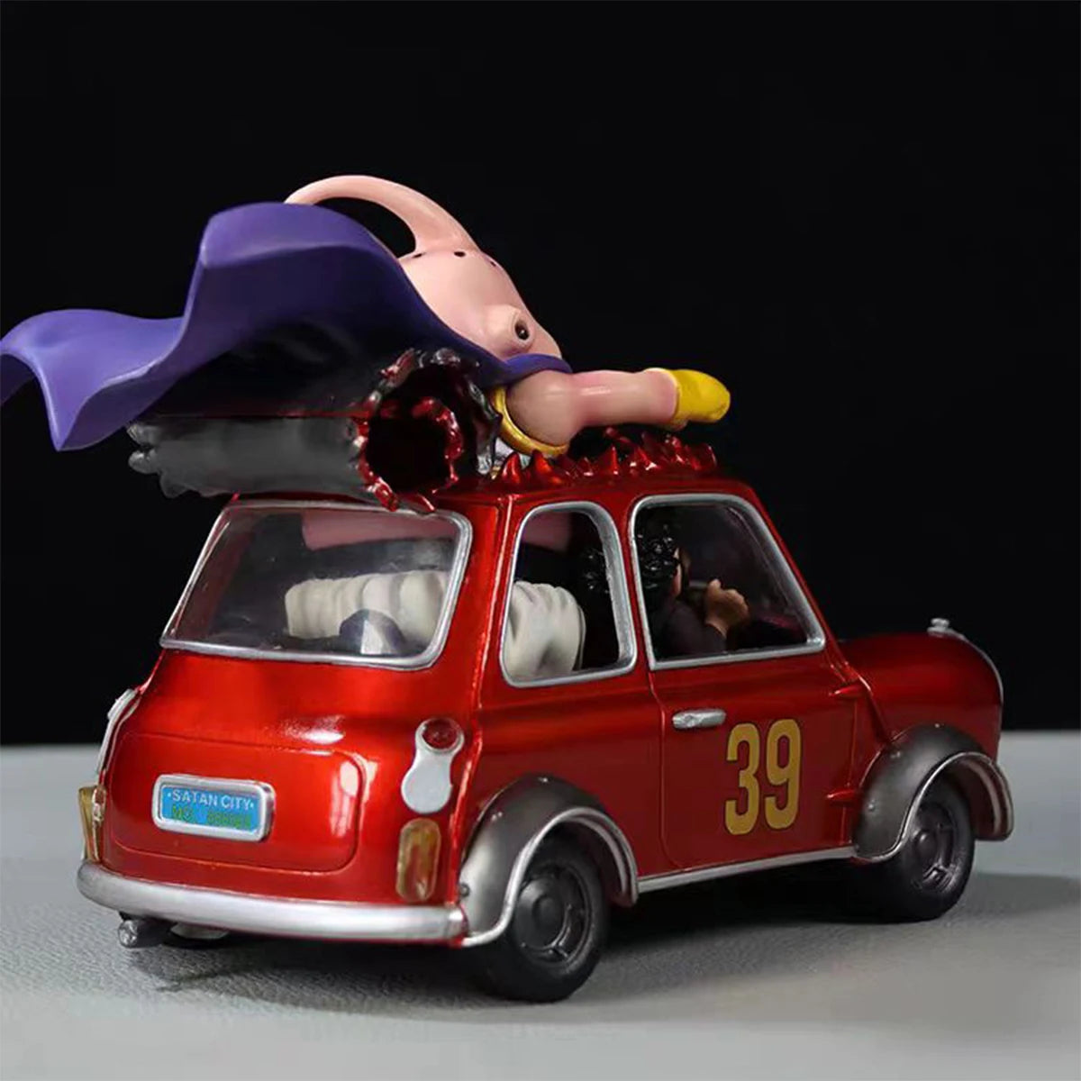 Dragon Ball Z Majin Buu Anime Figures Fat Buu Figurine Mr. Satan Drive Car 12cm Pvc Statue Model Desktop Decoration Toys Gifts SS69