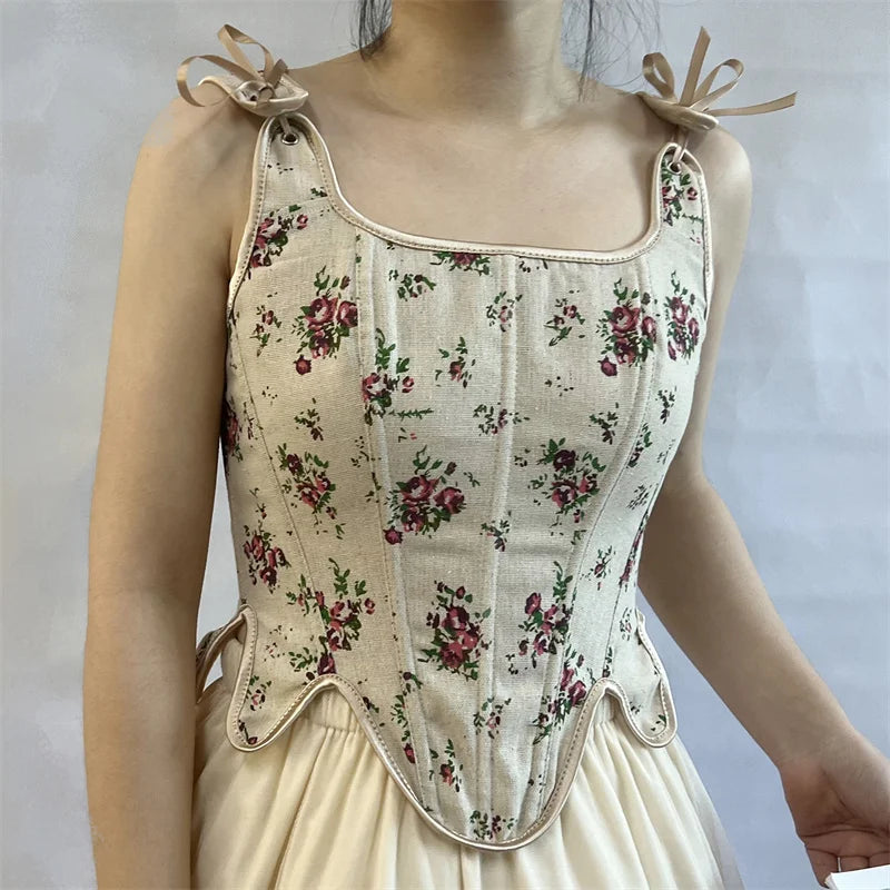 SS69 Lolita Corset Camisole Top - Y2K Underbust Body Shaper Polyester Blend