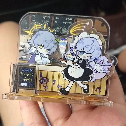 Game Honkai Star Rail Robin Sunday Cosplay Acrylic Figure Stand Kawaii Coffee Shop Standing Plate Ornament Accessories Prop SS69