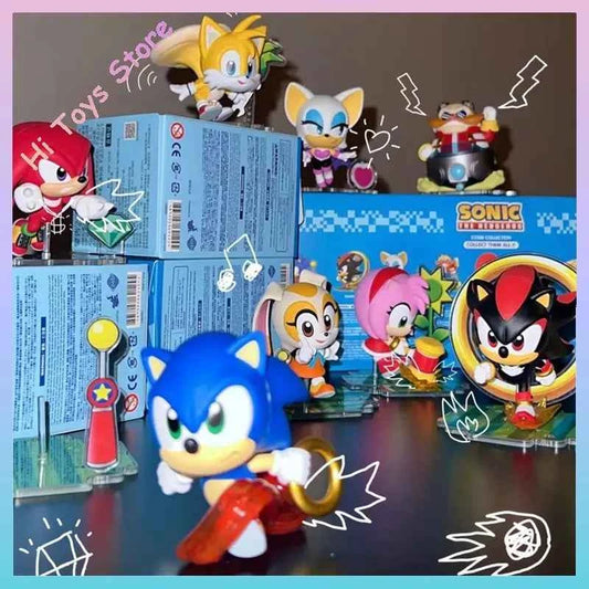 In Stock Original Hottoys Cosbi Sega Action Figure Sonic Hedgehod Anime Figures Children Toys Ornament Birthday Gift