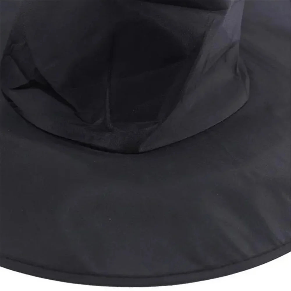 Halloween Folds Witch Wizard Black Hat Party Cosplay Costume Headgear Devil Cap Props Women Costume Accessory for Cosplay Party