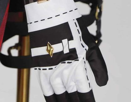 Genshin Impact Fontaine Lyney Cosplay Costume Magician Leather Uniform Short Hair Wig Glove Twins Halloween Carnival Game Outfit