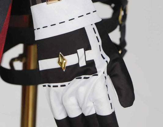 Genshin Impact Fontaine Lyney Cosplay Costume Magician Leather Uniform Short Hair Wig Glove Twins Halloween Carnival Game Outfit