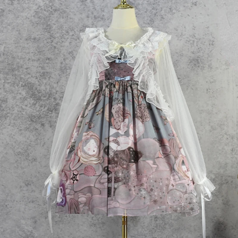 Japanese Sweet Lolita Ruffle Chiffon Shawl Top