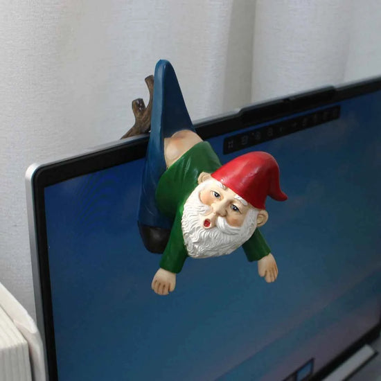 1pcs funny dwarves, dwarves with pants hanging branches, fun flowerpot pendants, resin crafts