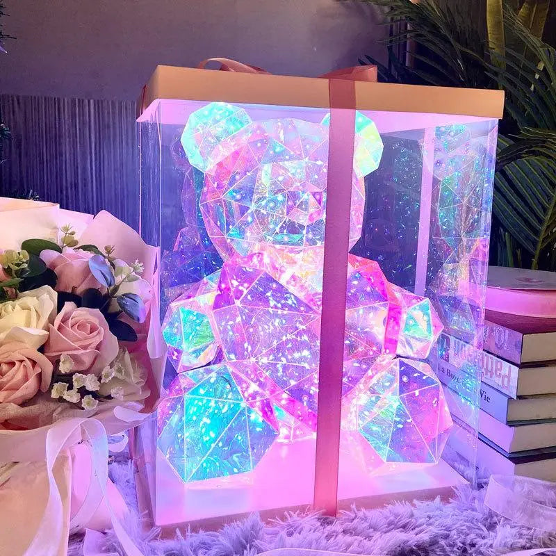 Glowing Bear LED Toy Ornament - PVC Decorative Light