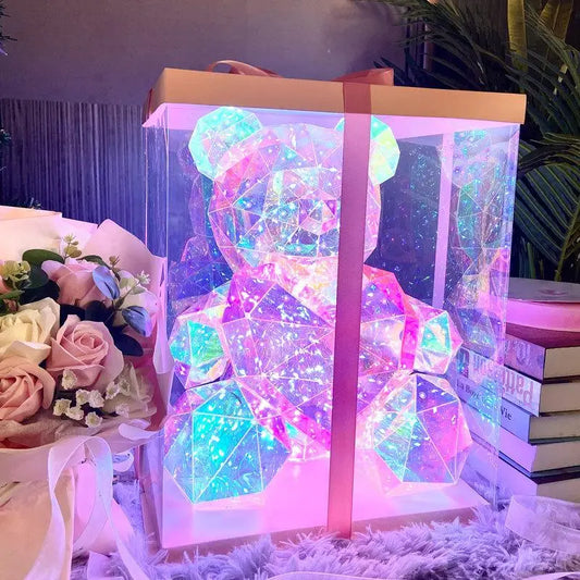 SS69 Glowing Bear LED Toy PVC Ornament for Holiday and Birthday Gifts
