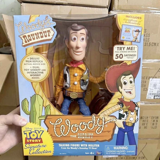 Hot 40cm Disney Pixar Toy Story  Woody Action Figures English Movie Sound Character Doll Cloth Cowboy Birthday Gift For Children