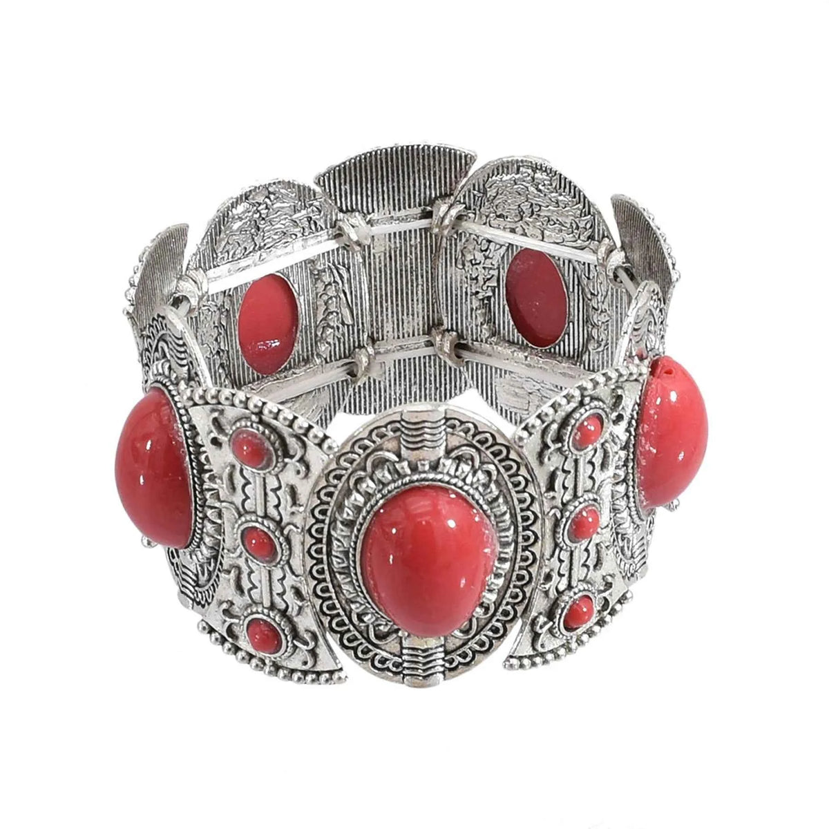 Traditional Kazakhstan Ethnic Coins Bracelet Hair Accessories  for Women Vintage Nepalese Tibetan Clothing Headwear Jewelry Set