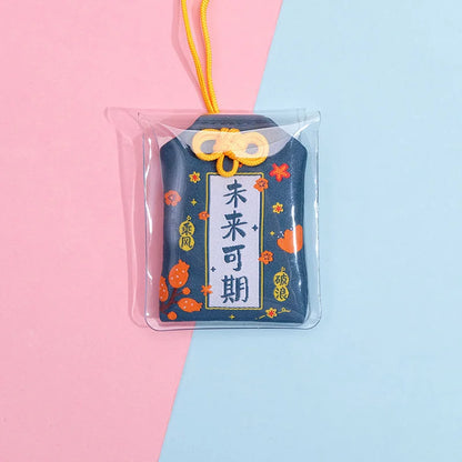 Japanese Prayer Omamori Pray Fortune Beauty Health Safety Lucky Charms Wealth Bag Guard Talisman Pendant Keychain Couple Gift - SS69
