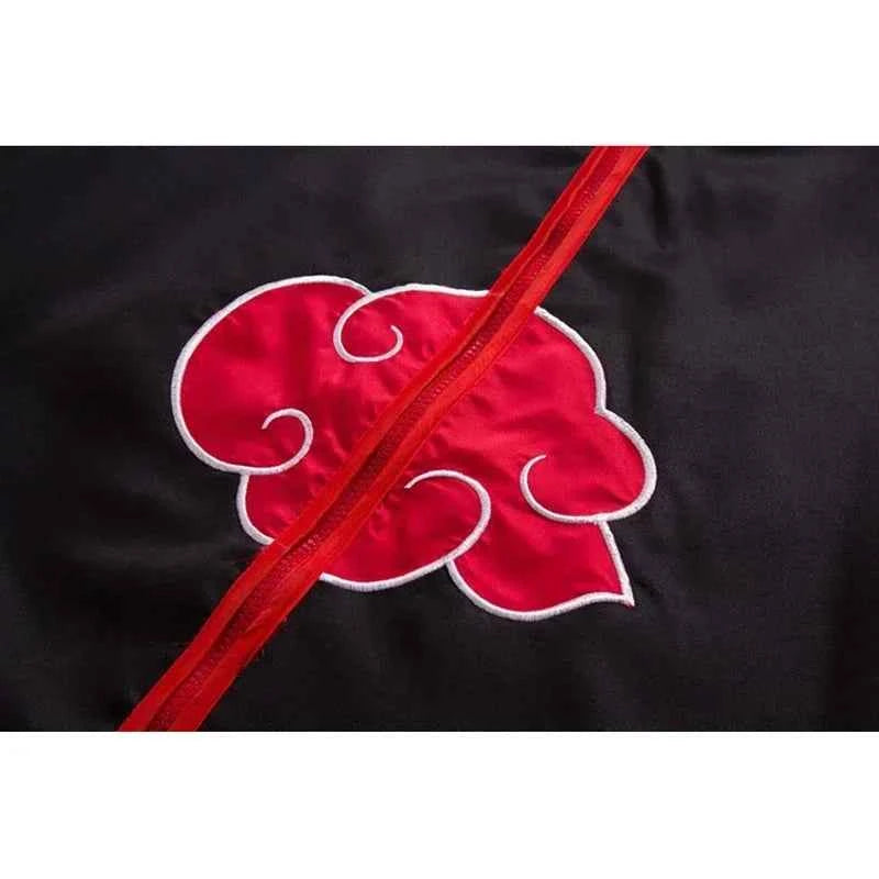 Anime Akatsuki Cloak Cosplay  Long Black Robe Capes Uchiha Itachi Ring Headband Gifts Sasuke Cloak Robe Cape Halloween