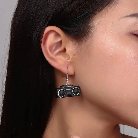 Personalized Old Item Earrings Telephone TV Iron Radio Retro Chinese Style Earrings Jewelry SS69