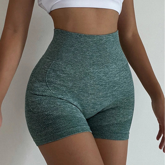 Women Yoga Shorts High Waist Butt Lifting Workout Fitness Tights Tummy Control Gym Running Stretched Pants Casual Sportswear SS69