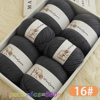500g pure wool yarn fine count cashmere medium coarse yarn for making warm sweaters and scarves for autumn and winter