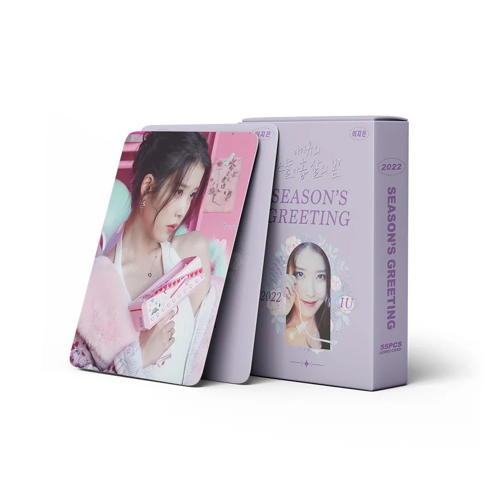 55pcs/set Kpop IU The Golden Hour Lomo Cards High quality HD Photocard for fans collection Fashion Cute Fans Gift SS69