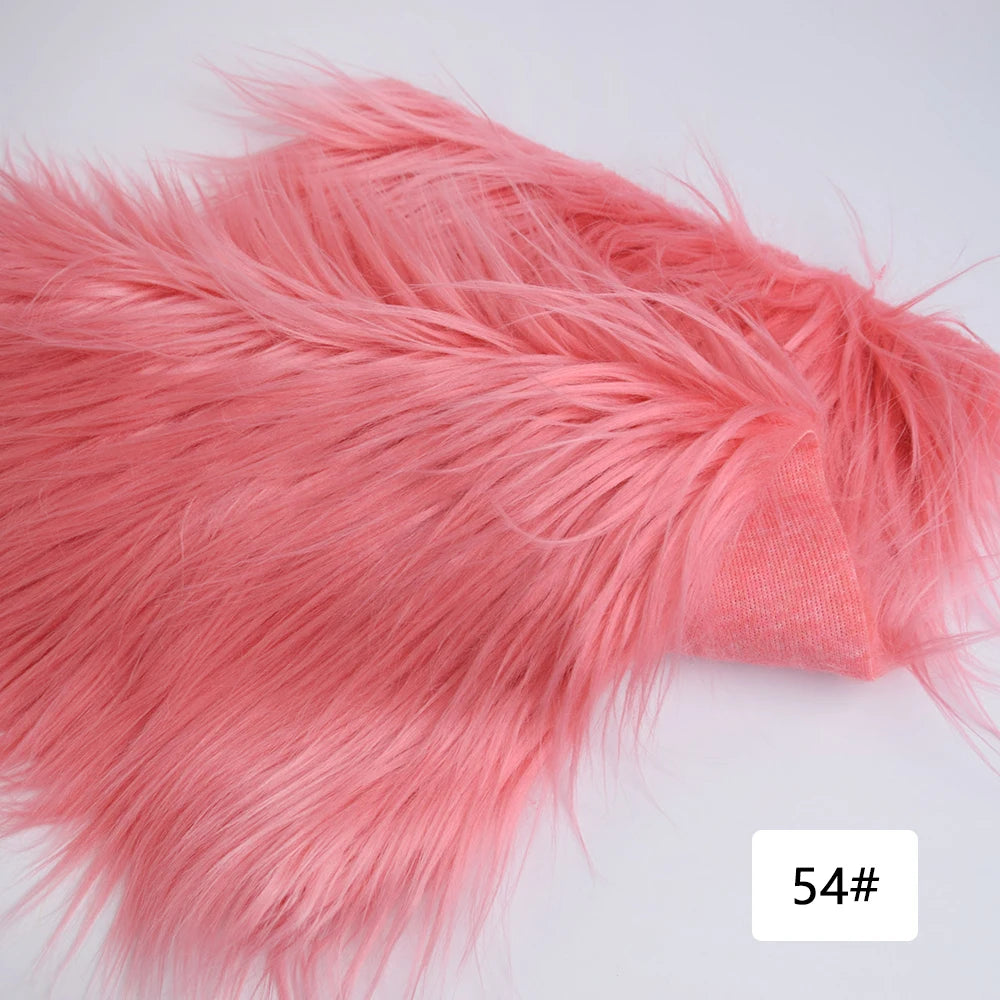 Faux Fur Fabric 8cm Long Pile Cosplay Patchwork Sheet