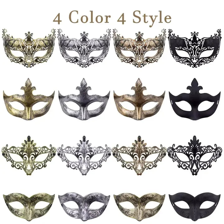Masquerade Masks Bulk - Antique Vintage Venetian Carnival Party Costume