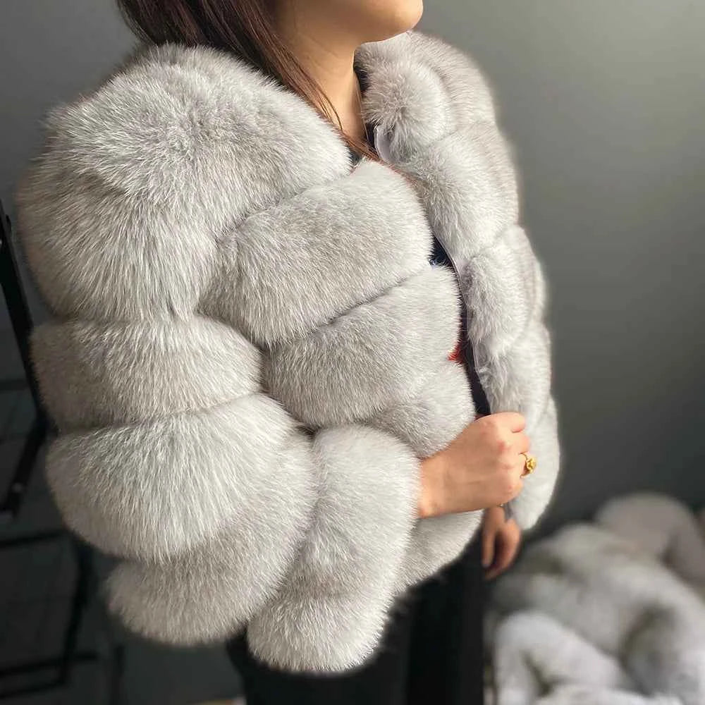 Winter Women's Cold Coat Top Fox Jackets For Women clothing Natural Real fox Fur Jacket Coats For Women Fur Jacket In Promotion