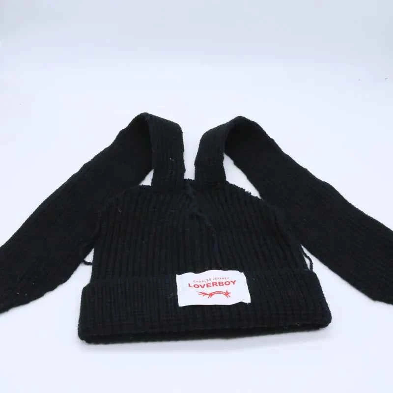 Long fox Ears Knitted Hat Men Women Rabbit Ear Warm Crochet Beanies Kpop Hip Hop Hat Winter Skullies Cap Y2k Christmas Gifty