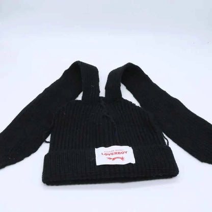 Long fox Ears Knitted Hat Men Women Rabbit Ear Warm Crochet Beanies Kpop Hip Hop Hat Winter Skullies Cap Y2k Christmas Gifty