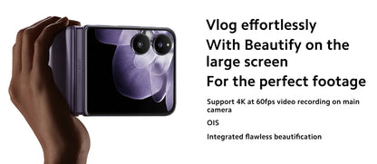 Global Version Xiaomi MIX Flip Snapdragon 8 Gen 3 Smartphone 4.01" All Around Liquid Outer Display 4780mAh Xiaomi Surge Battery SS69