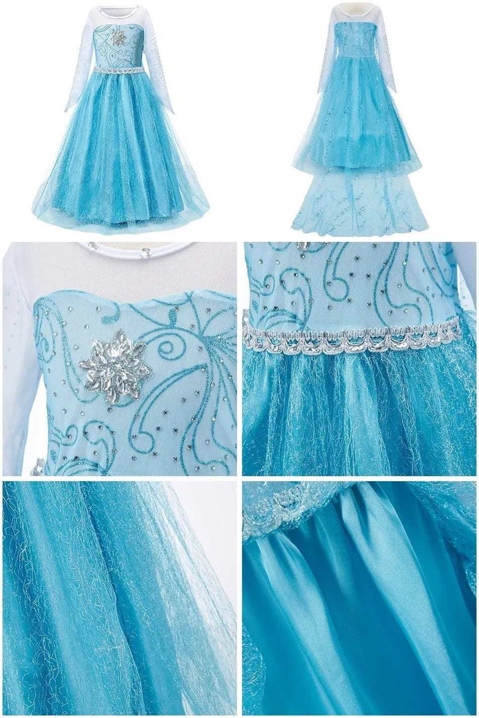 Girls Princess Cosplay Costume Dress - Flower Print