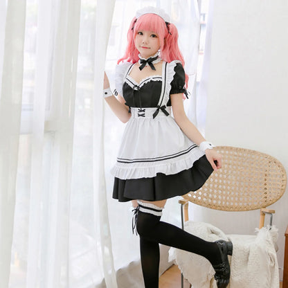 Black Pink Lolita Maid Costumes Cute Girls Women Lovely Maid Cosplay Costume Animation Show Japanese Outfit Dress Clothes S-5XL - SS69