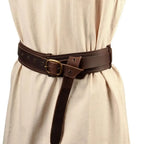 Medieval Viking Faux Leather Wide Waist Belt for Costumes