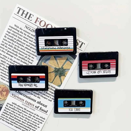 8pcs nostalgic cassette record Magnet set Decorative magnetic fridge Magnets, retro cassette record fridge magnets