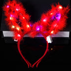 LED Glow Cat & Bunny Ear Headbands - 10/20/30 Pcs