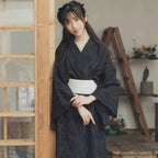Printed Floral Traditional Japanese Kimono Elegance Asian Sakura Girl Kimono Dress Japanese Style New