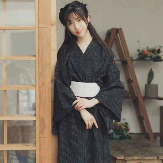 Printed Floral Traditional Japanese Kimono Elegance Asian Sakura Girl Kimono Dress Japanese Style New