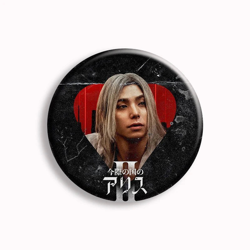 Hot Japan TV Alice in Borderland Soft Button Pin Chishiya Kuina Creative Game Over Brooch Badge Bag Decor Jewelry Fans Collect SS69 6.69 4 / 44mm(1.7in)