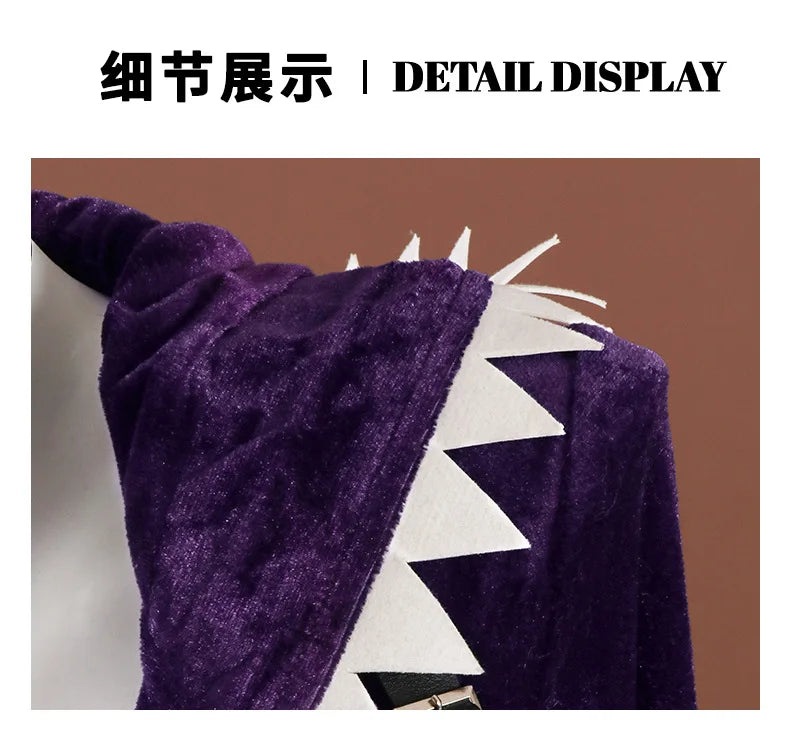 Gengar Anime Cosplay Bodysuit with Hood and Tail