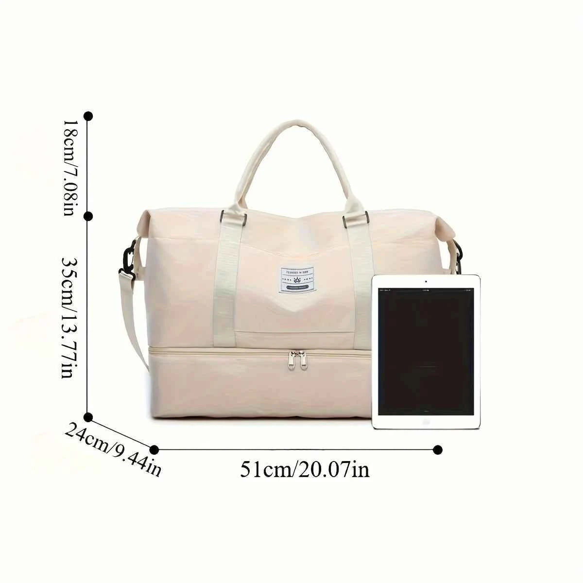 3PCS nylon travel bag set, large-capacity fashionable luggage bag, sports and fitness bag crossbody bag, suitable for daily use