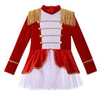 Inlzdz Women's Sequin Tassel Ringmaster Leotard Dress