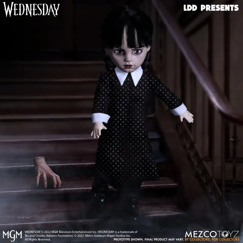 In Stock Genuine Mezco Live Dead Doll Ldd Wednesday Adams Family 10 Inch Mobile Doll Collection Toy Horror Gift SS69